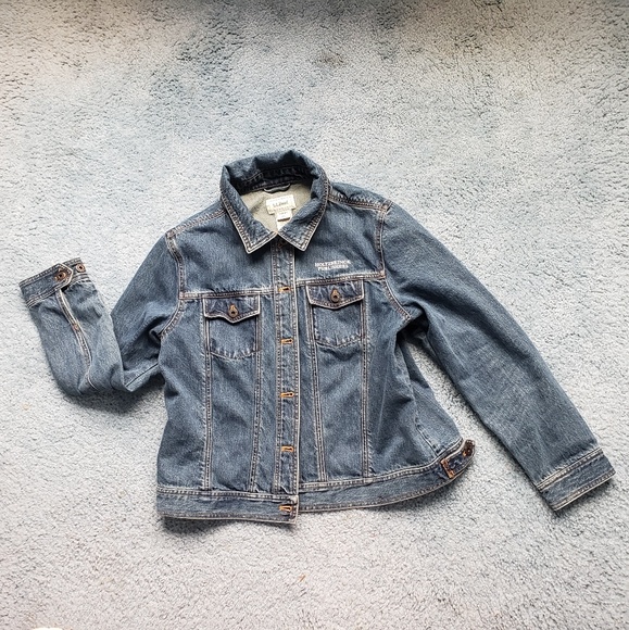 L.L. Bean Jackets & Blazers - L.L. Bean Lge 0 APT8 Blue Cotton Denim Jean jacket